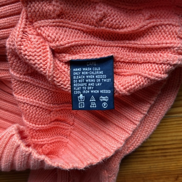 Polo by Ralph Lauren ORANGE Cable Knit Sweater - Picture 3 of 5